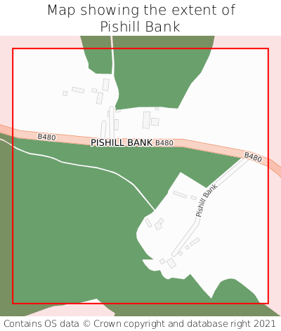 Map showing extent of Pishill Bank as bounding box