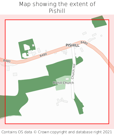 Map showing extent of Pishill as bounding box