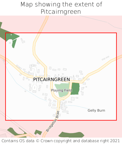 Map showing extent of Pitcairngreen as bounding box
