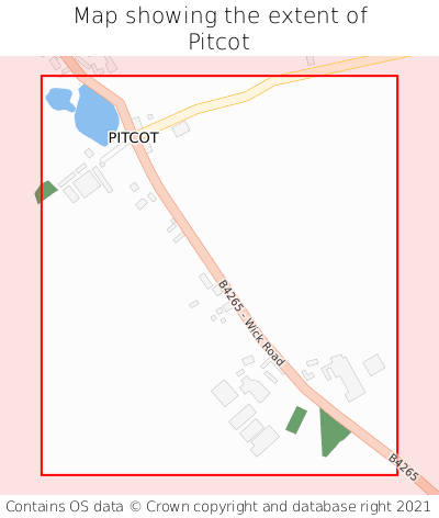 Map showing extent of Pitcot as bounding box