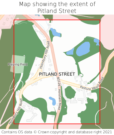 Map showing extent of Pitland Street as bounding box