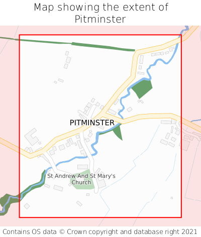 Map showing extent of Pitminster as bounding box