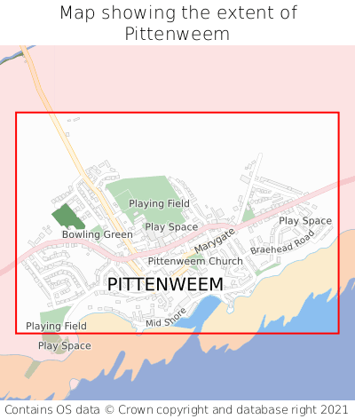 Map showing extent of Pittenweem as bounding box