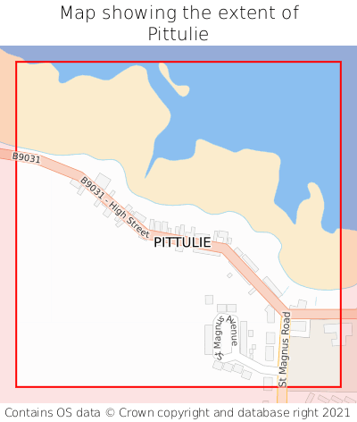 Map showing extent of Pittulie as bounding box