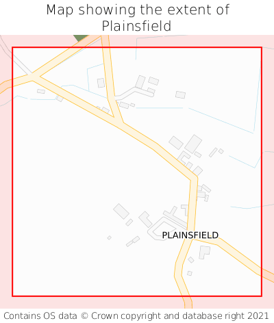 Map showing extent of Plainsfield as bounding box
