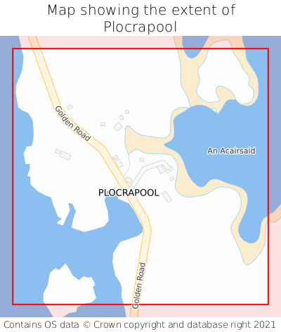 Map showing extent of Plocrapool as bounding box