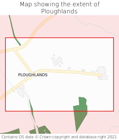 Map showing extent of Ploughlands as bounding box