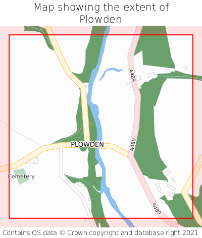 Map showing extent of Plowden as bounding box