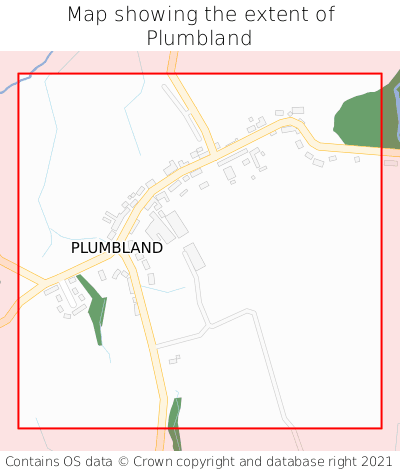 Map showing extent of Plumbland as bounding box