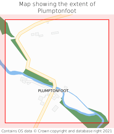 Map showing extent of Plumptonfoot as bounding box