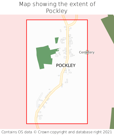 Map showing extent of Pockley as bounding box