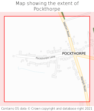 Map showing extent of Pockthorpe as bounding box