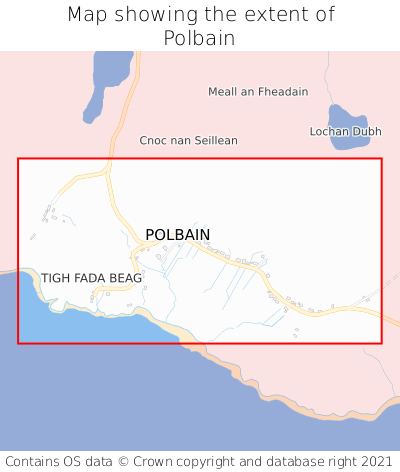 Map showing extent of Polbain as bounding box