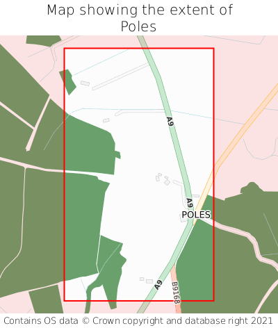 Map showing extent of Poles as bounding box