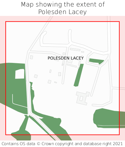 Map showing extent of Polesden Lacey as bounding box