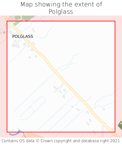 Map showing extent of Polglass as bounding box