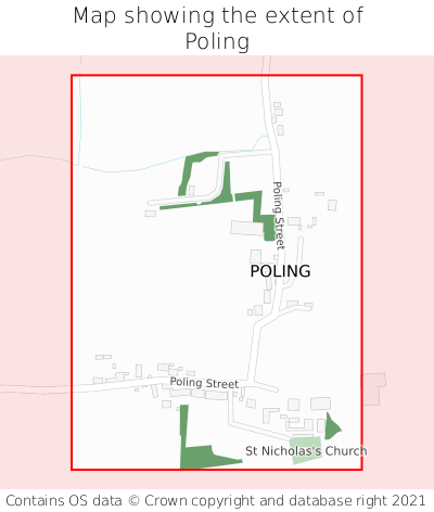 Map showing extent of Poling as bounding box