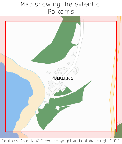 Map showing extent of Polkerris as bounding box