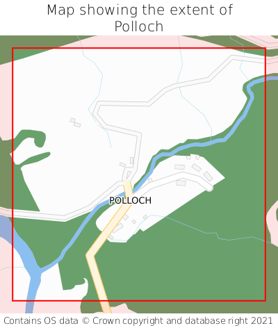 Map showing extent of Polloch as bounding box