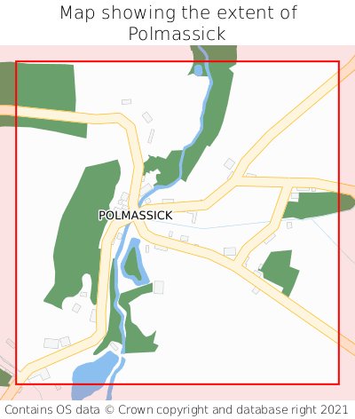 Map showing extent of Polmassick as bounding box