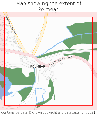 Map showing extent of Polmear as bounding box