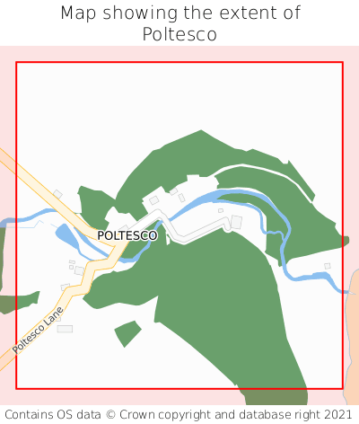 Map showing extent of Poltesco as bounding box