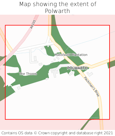 Map showing extent of Polwarth as bounding box