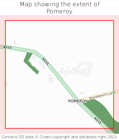 Map showing extent of Pomeroy as bounding box