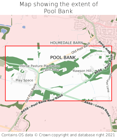 Map showing extent of Pool Bank as bounding box