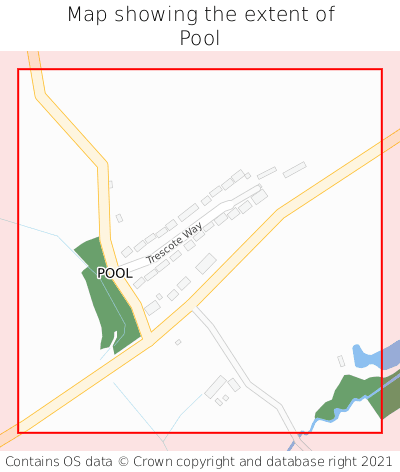 Map showing extent of Pool as bounding box