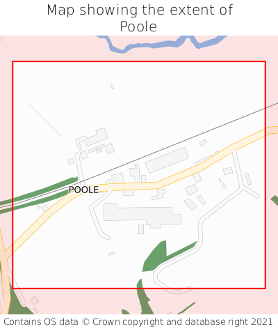 Map showing extent of Poole as bounding box
