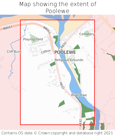 Map showing extent of Poolewe as bounding box