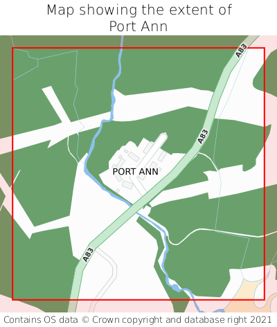 Map showing extent of Port Ann as bounding box