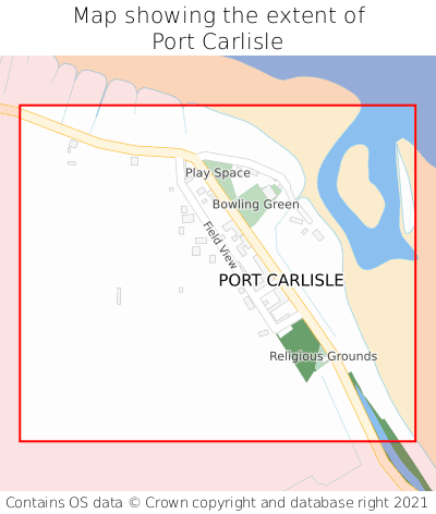 Map showing extent of Port Carlisle as bounding box