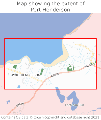 Map showing extent of Port Henderson as bounding box