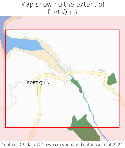 Map showing extent of Port Quin as bounding box