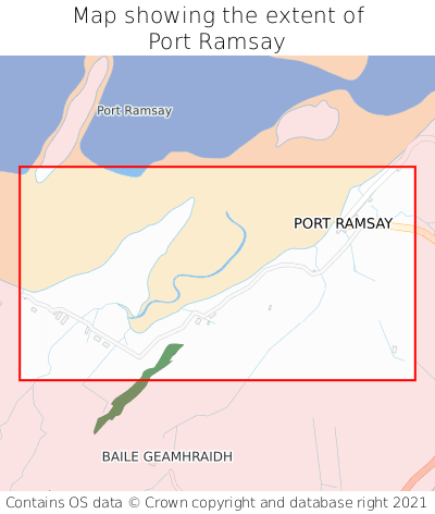 Map showing extent of Port Ramsay as bounding box