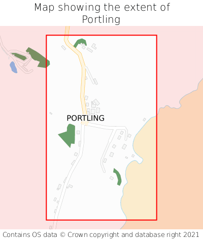Map showing extent of Portling as bounding box