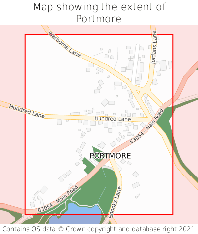 Map showing extent of Portmore as bounding box