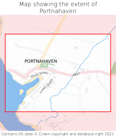 Map showing extent of Portnahaven as bounding box