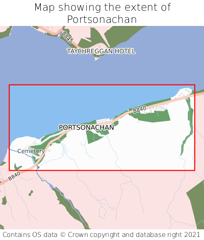 Map showing extent of Portsonachan as bounding box