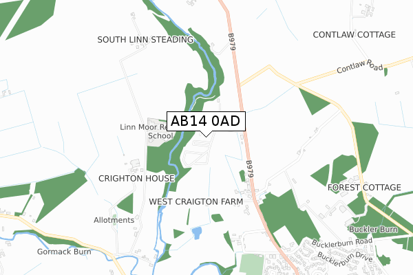 AB14 0AD map - small scale - OS Open Zoomstack (Ordnance Survey) AB14 0AD map - small scale - OS Open Zoomstack (Ordnance Survey)