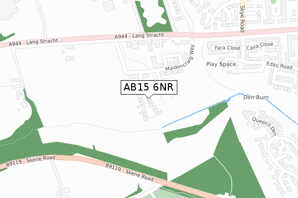 AB15 6NR map - large scale - OS Open Zoomstack (Ordnance Survey)