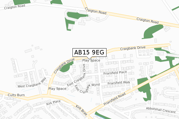 AB15 9EG map - large scale - OS Open Zoomstack (Ordnance Survey)