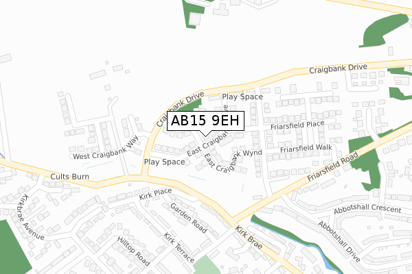 AB15 9EH map - large scale - OS Open Zoomstack (Ordnance Survey)