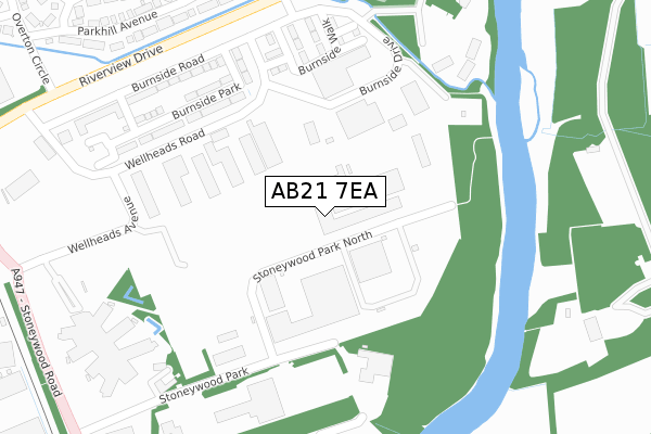 AB21 7EA map - large scale - OS Open Zoomstack (Ordnance Survey) AB21 7EA map - large scale - OS Open Zoomstack (Ordnance Survey)