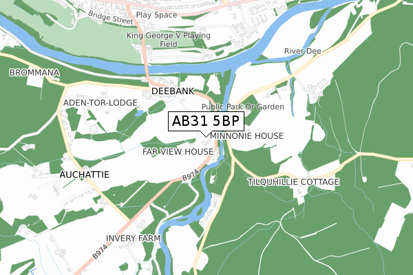 AB31 5BP map - small scale - OS Open Zoomstack (Ordnance Survey)