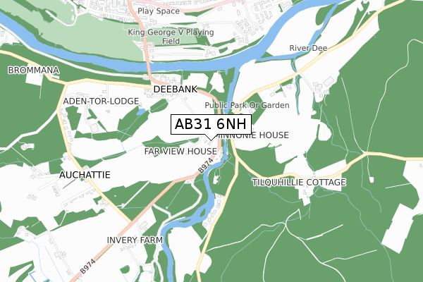 AB31 6NH map - small scale - OS Open Zoomstack (Ordnance Survey)