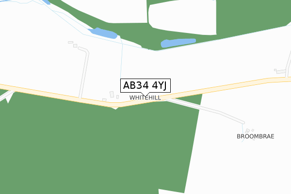 AB34 4YJ map - large scale - OS Open Zoomstack (Ordnance Survey)