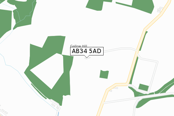 AB34 5AD map - large scale - OS Open Zoomstack (Ordnance Survey)